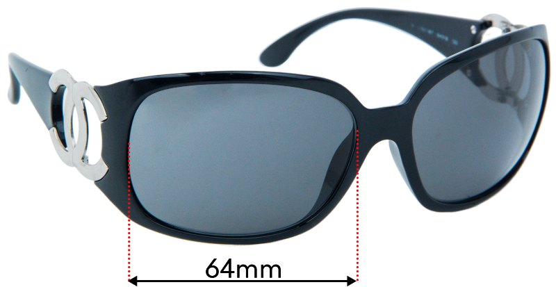 Chanel 6014 64mm Replacement Lenses by Sunglass Fix™